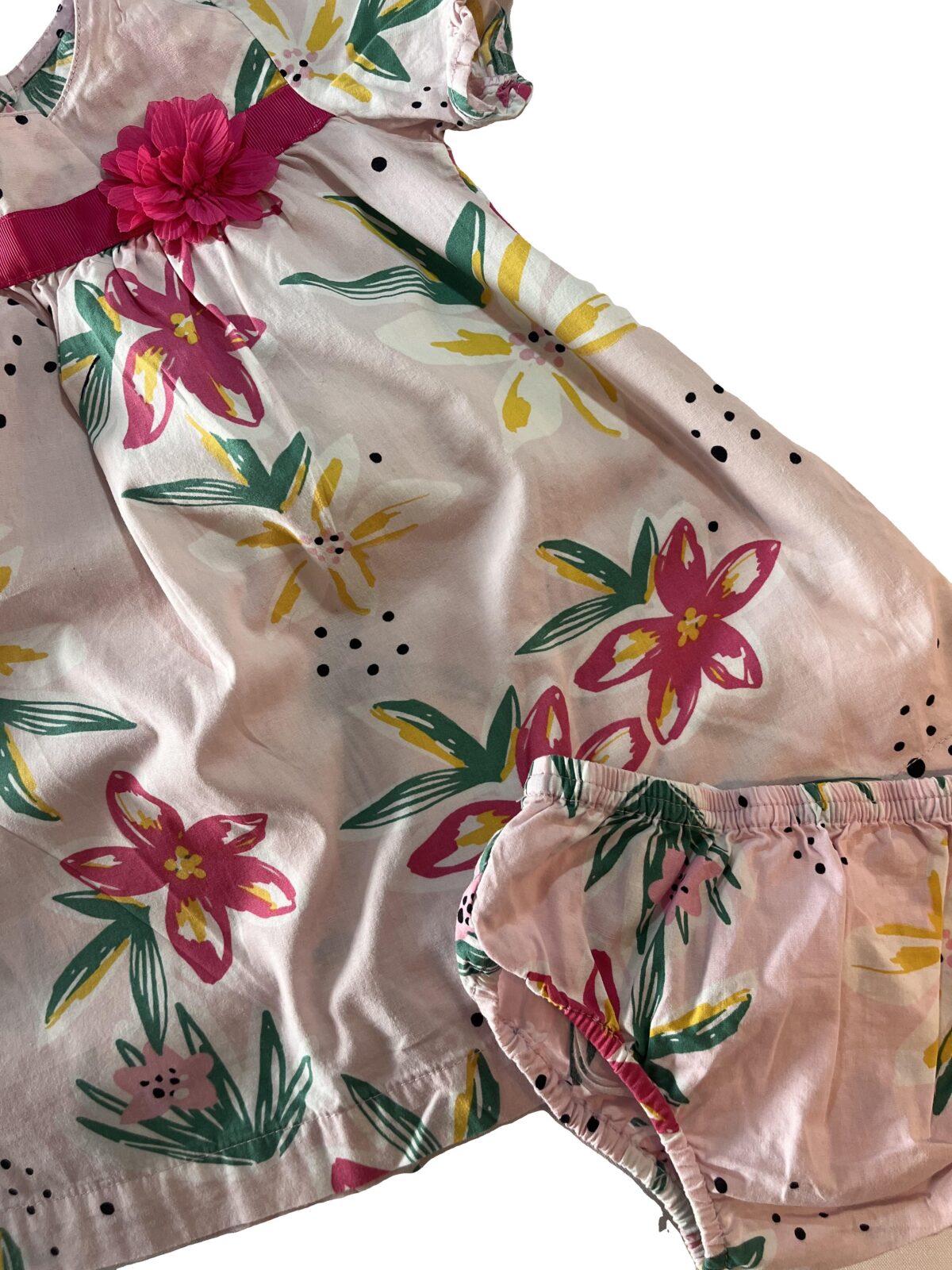 Robe & culotte fleuris 18 mois – Image 2